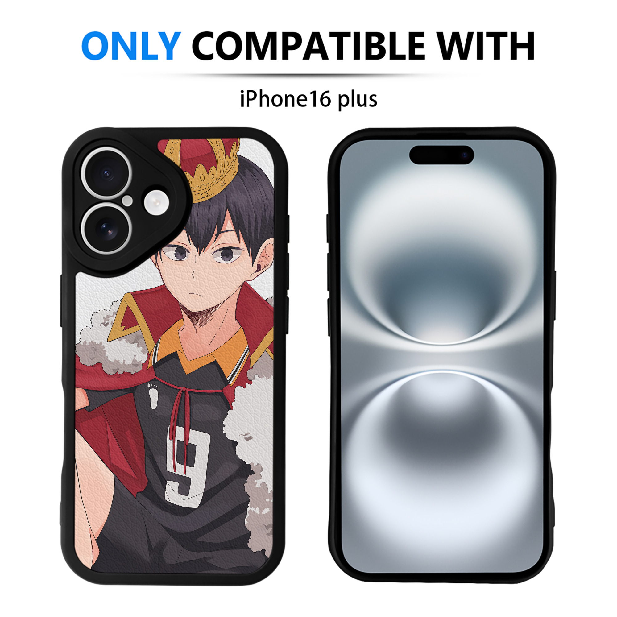 （画像用） ハイキュー!! Haikyu!! 【iPhone 16シリーズ対応】シリコンスマホケース（レザー調） 材質：シリコン